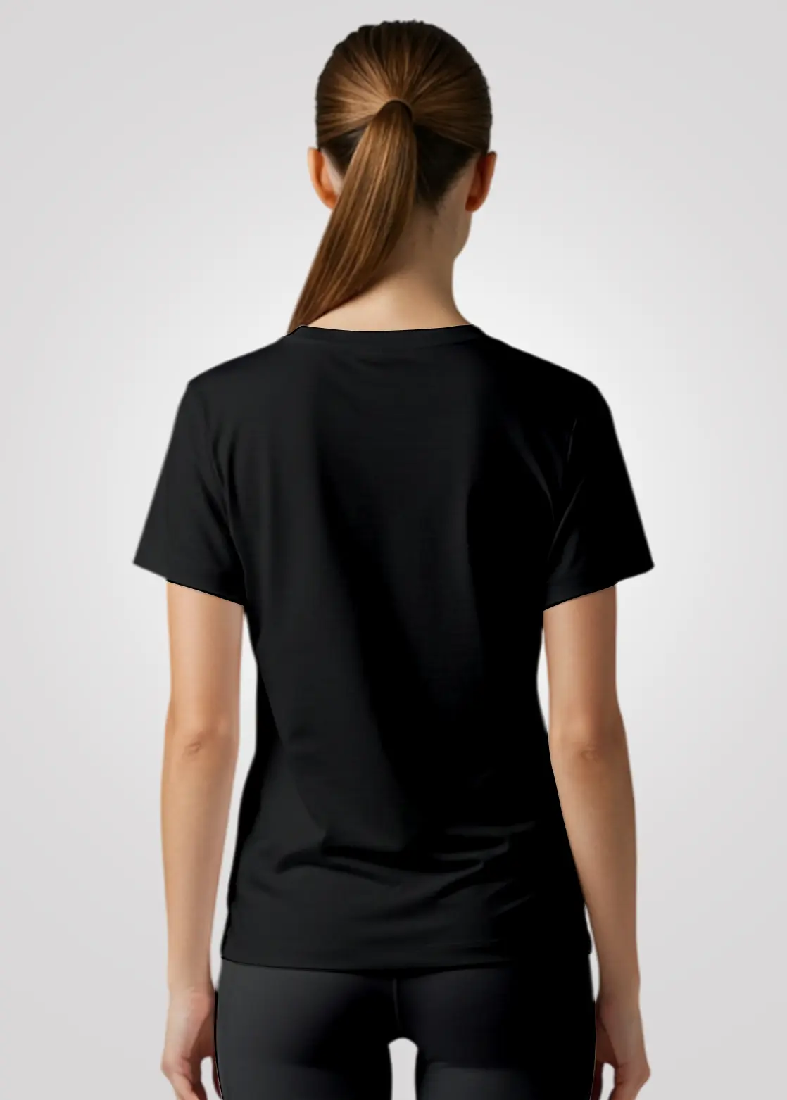 Camiseta Poliamida Furadinha Feminino Treino - Preto