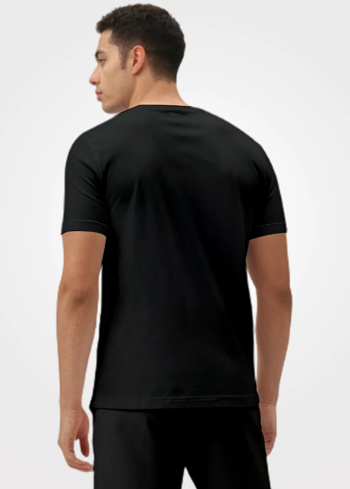 Camiseta Poliamida Crepe Masculina Treino - Preto