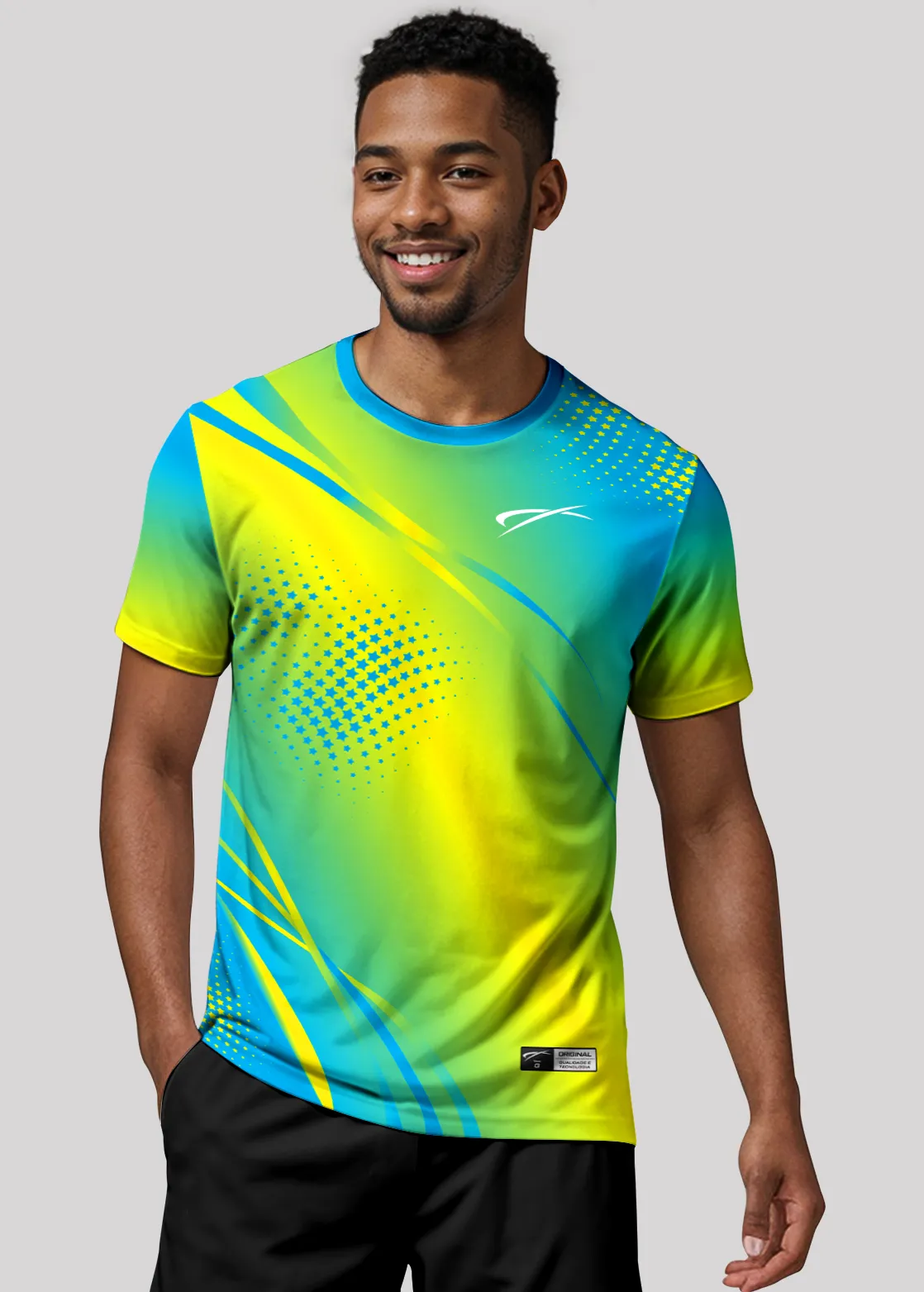 Camisa de Treino Unissex em Aeroflex - Azul