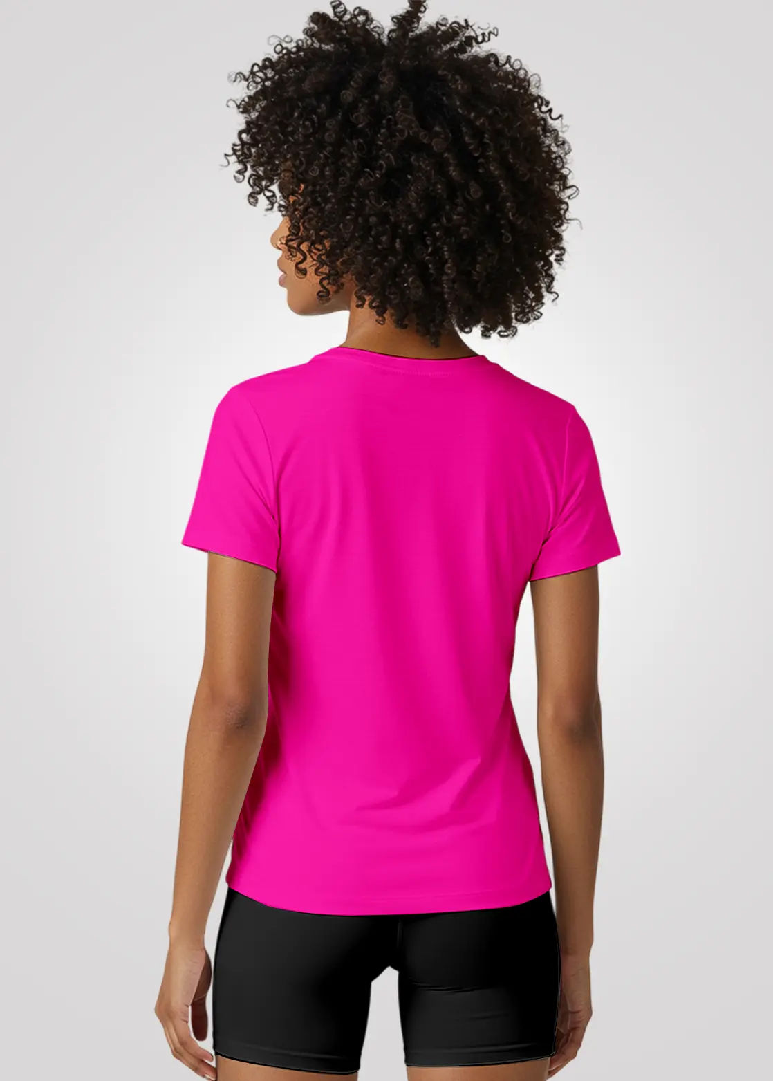 Camiseta Poliamida Crepe Feminina Treino - Rosa neon