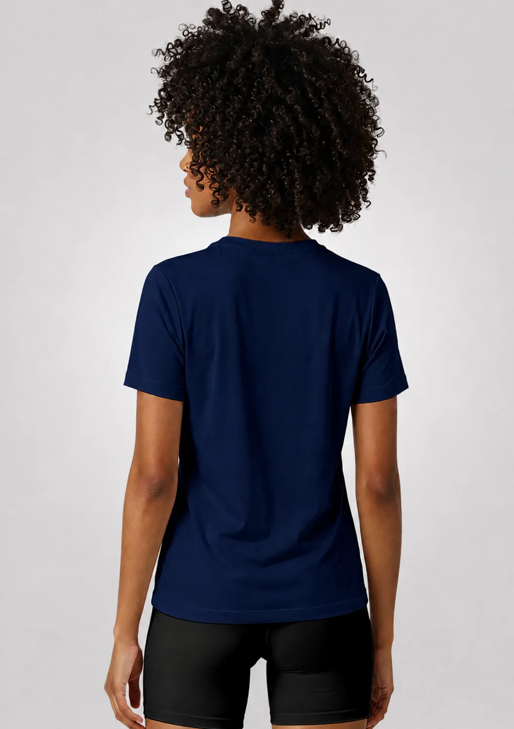 Camiseta Poliamida Crepe Feminina Treino - Azul Escuro Midnight