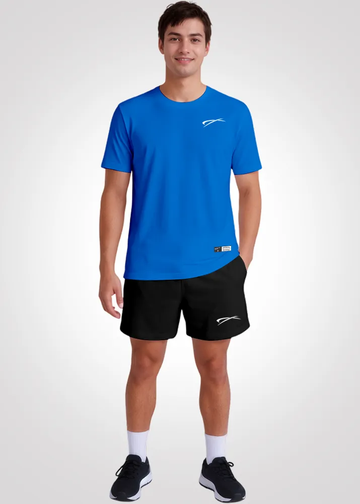 Camiseta Poliamida Furadinha Masculina Treino - Azul