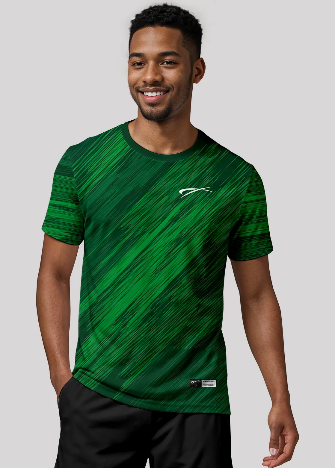 Camiseta Aeroflex Dry Fit Masculina Treino Proteção UV Motion Forest