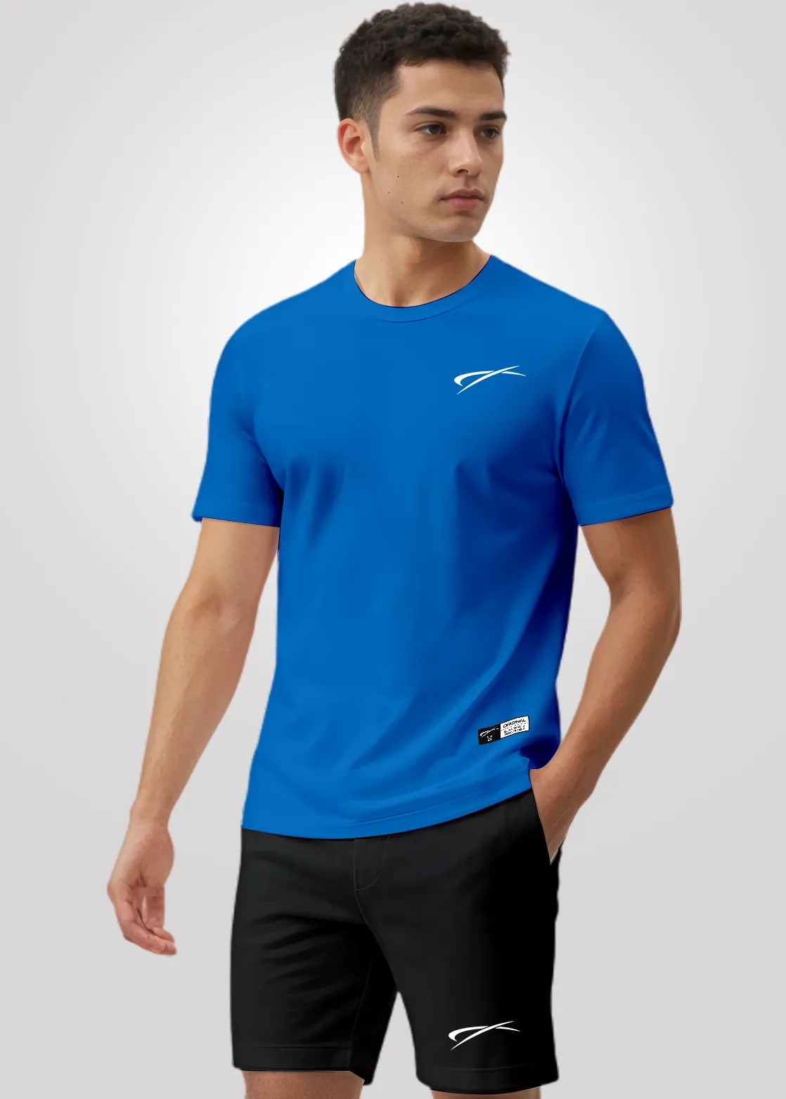Camiseta Poliamida Crepe Masculina Treino - Azul