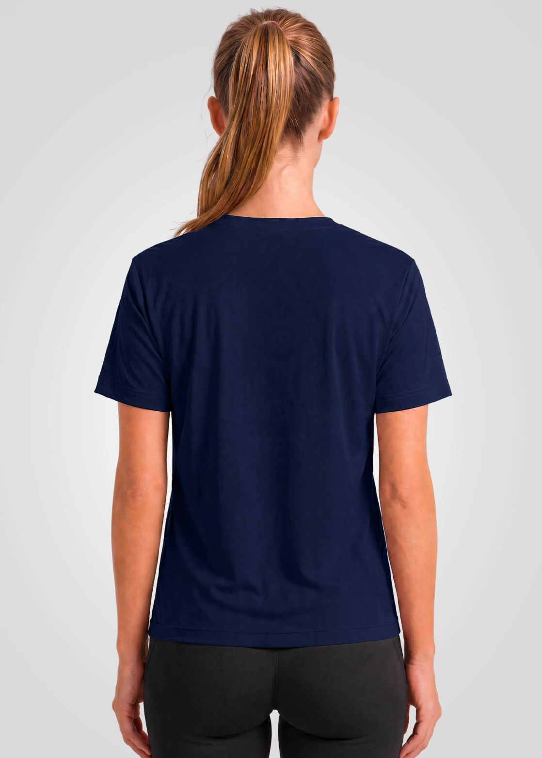 Camiseta Poliamida Furadinha Feminino Treino - Azul Escuro Midnight