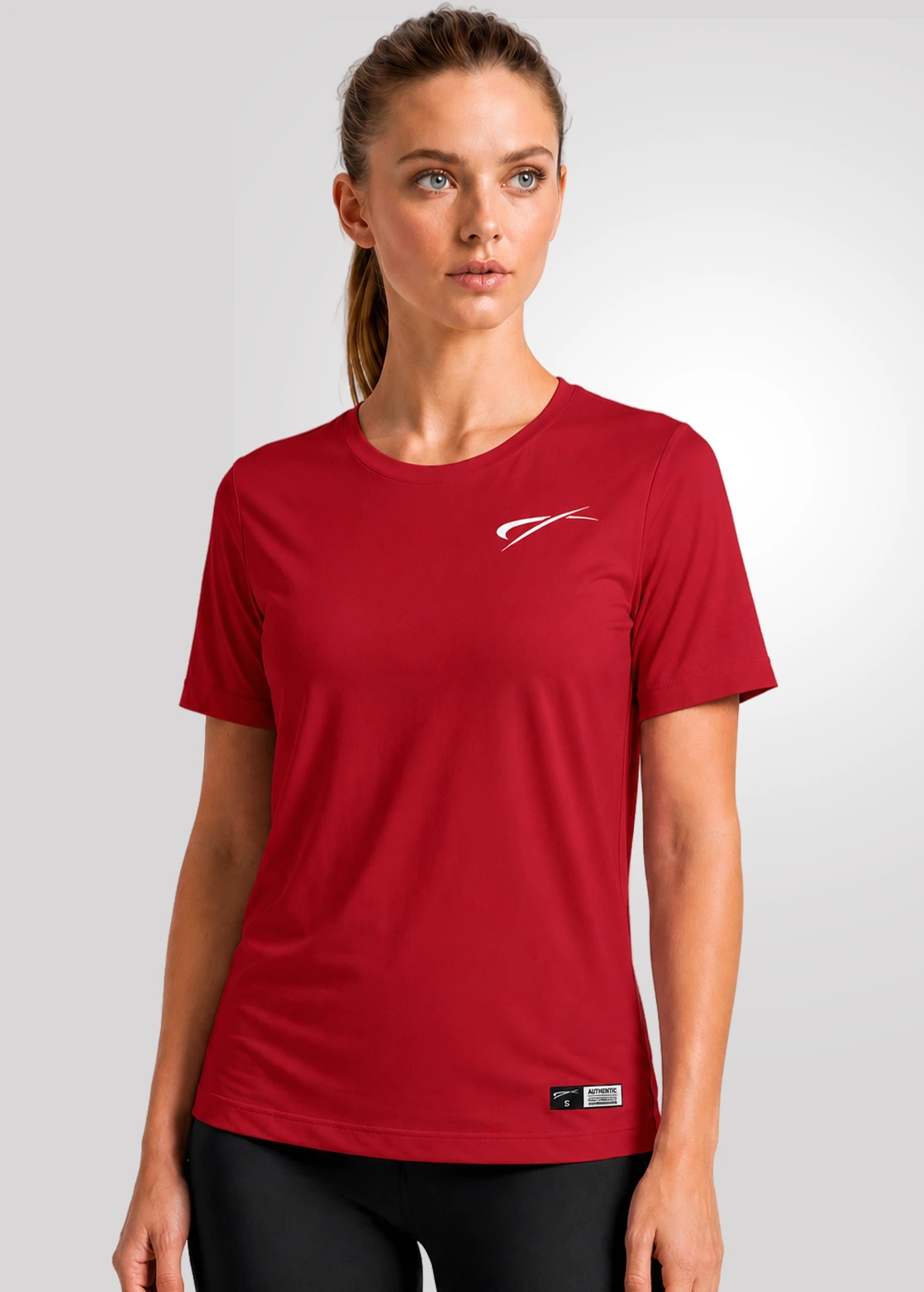 Camiseta Poliamida Furadinha Feminino Treino - Vermelho