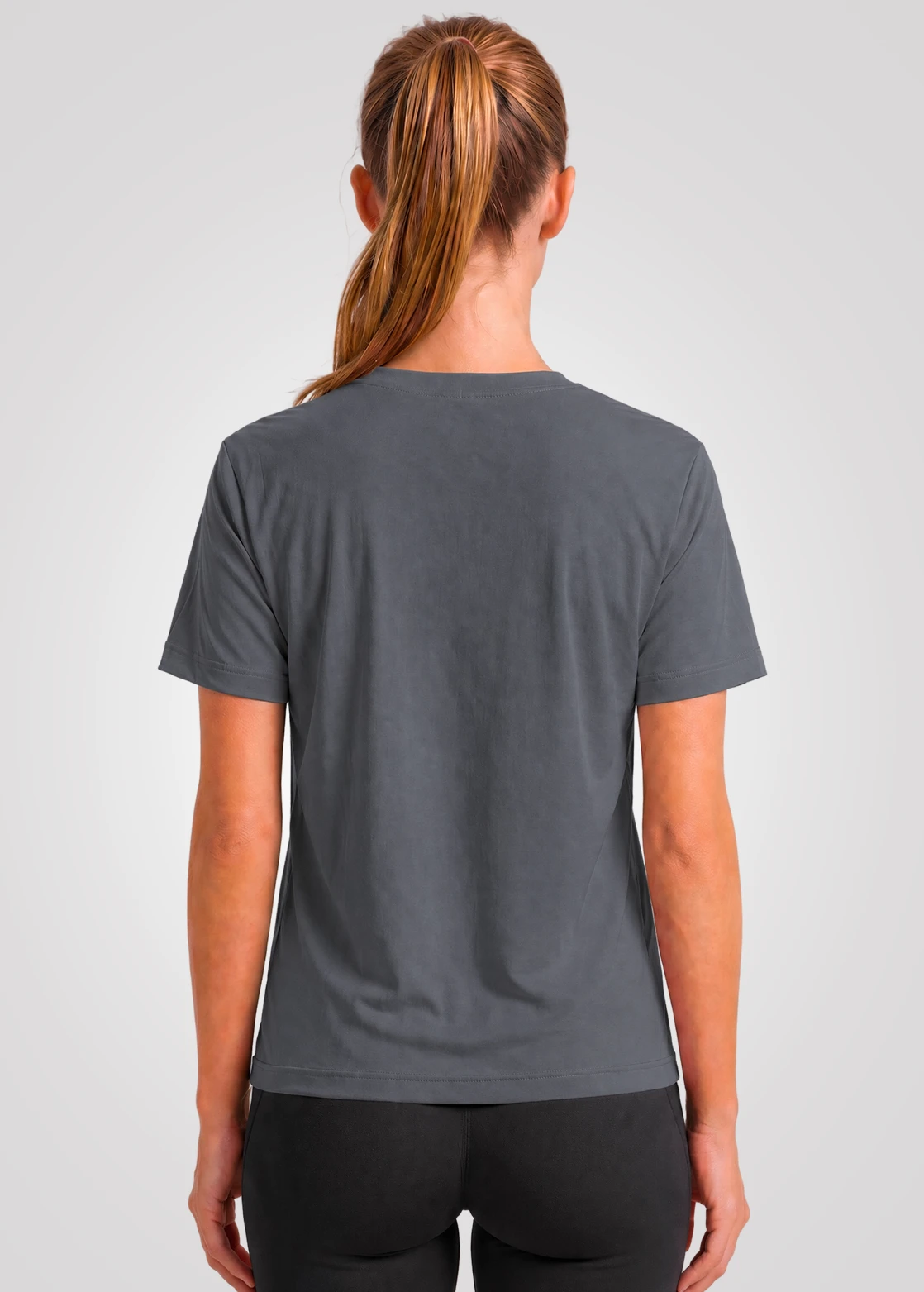 Camiseta Poliamida Furadinha Feminino Treino - Cinza