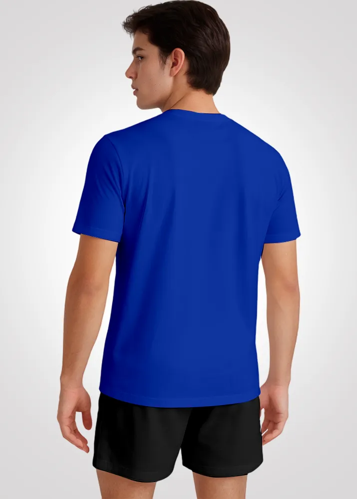 Camiseta Poliamida Furadinha Masculina Treino - Azul Midnight