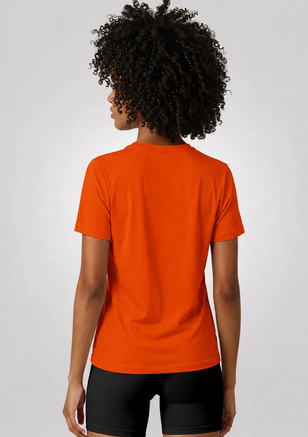 Camiseta Poliamida Crepe Feminina Treino - Laranja