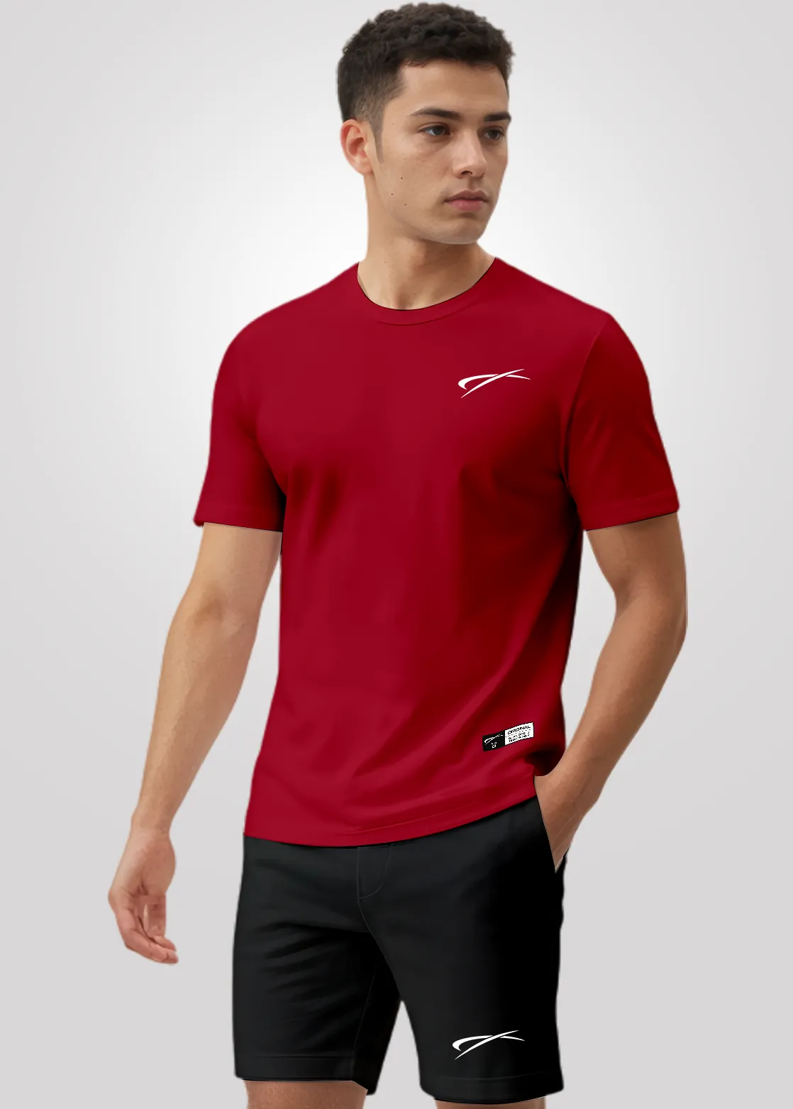 Camiseta Poliamida Crepe Masculina Treino - Vermelho