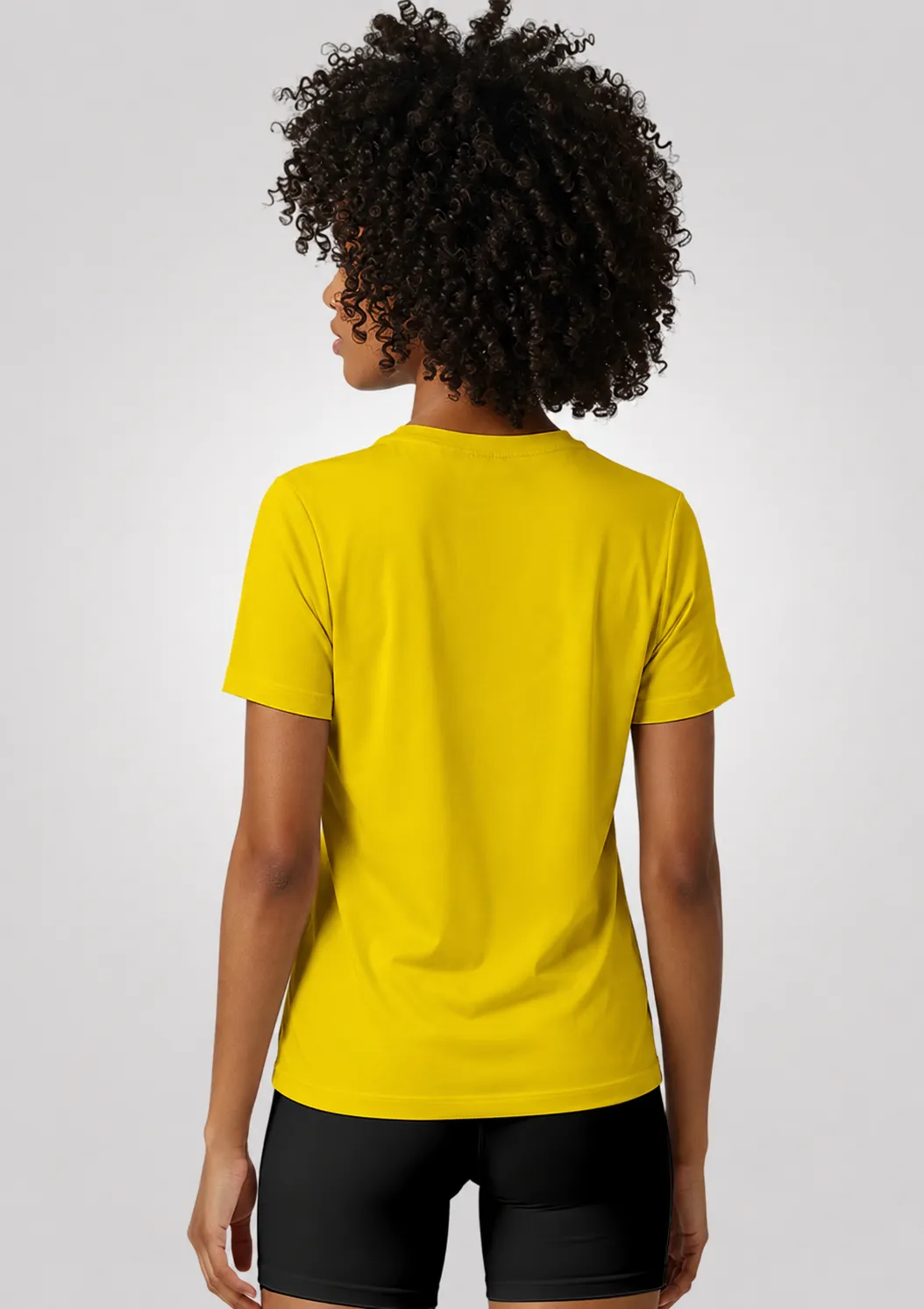 Camiseta Poliamida Crepe Feminina Treino - Amarelo