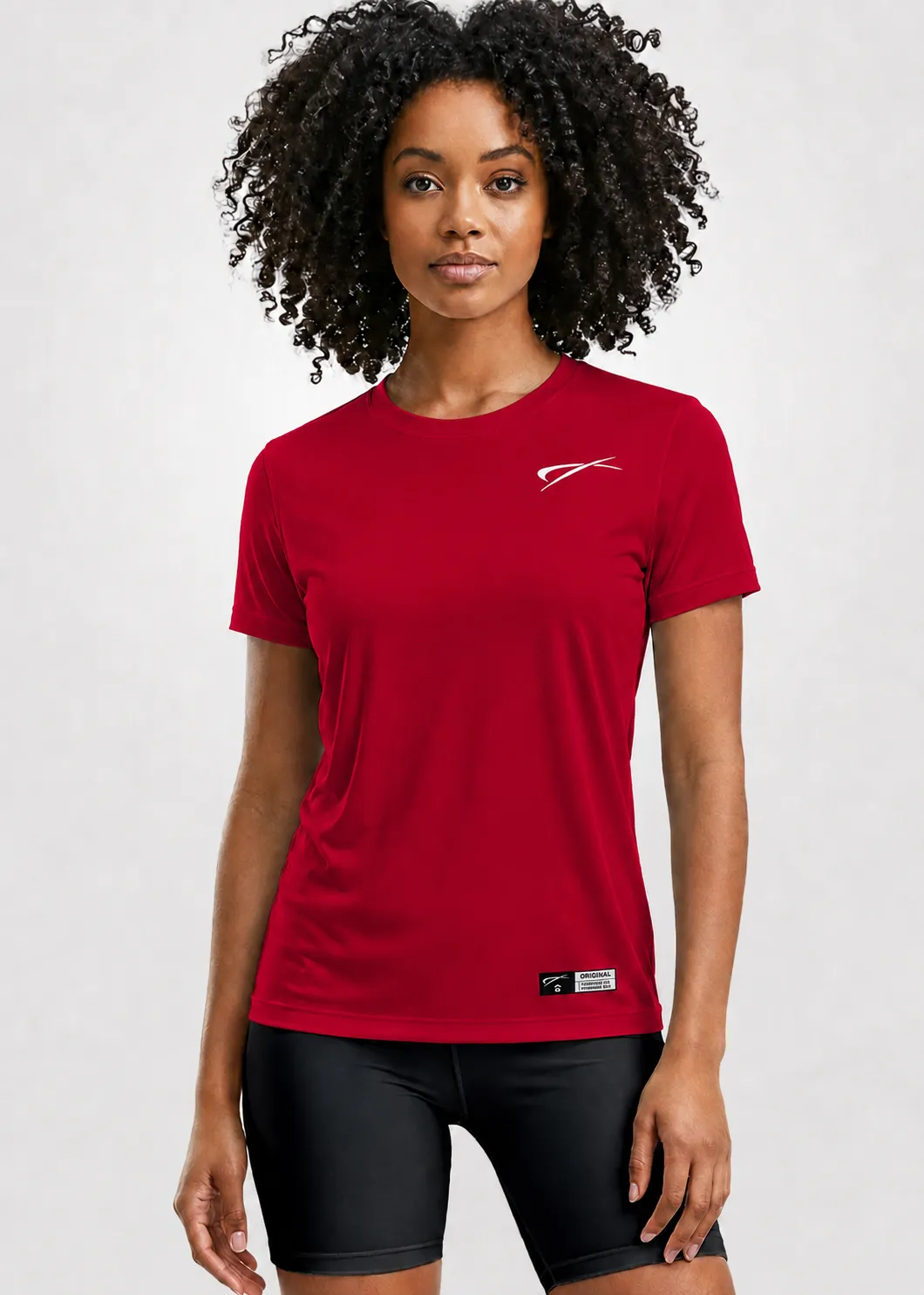 Camiseta Poliamida Crepe Feminina Treino - Vermelho