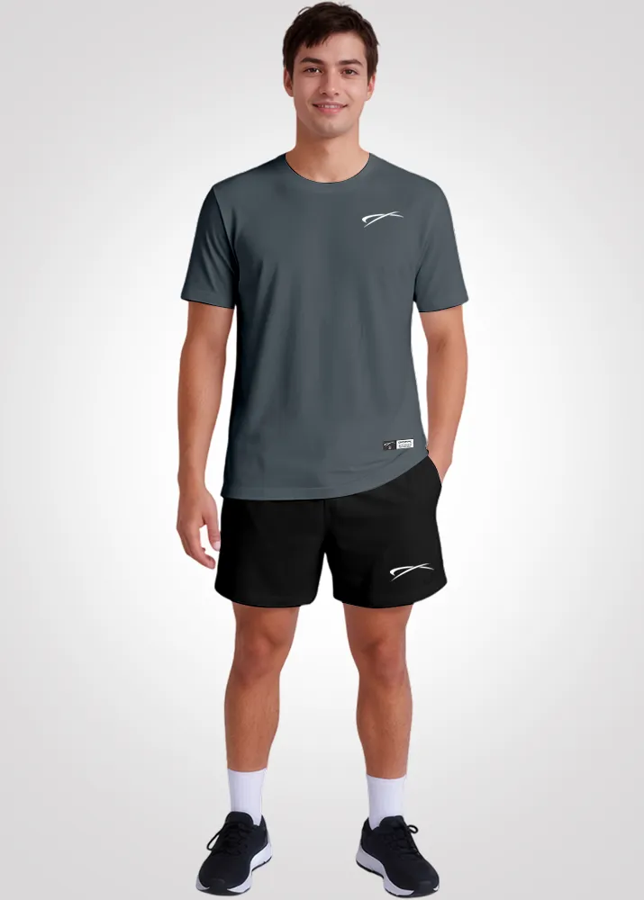 Camiseta Poliamida Furadinha Masculina Treino - Cinza