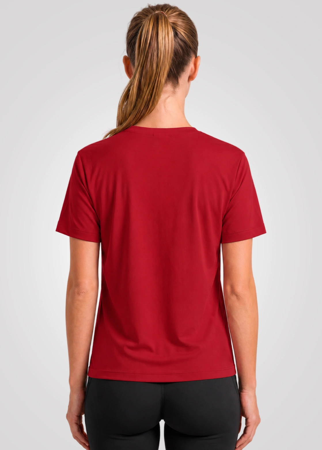 Camiseta Poliamida Furadinha Feminino Treino - Vermelho