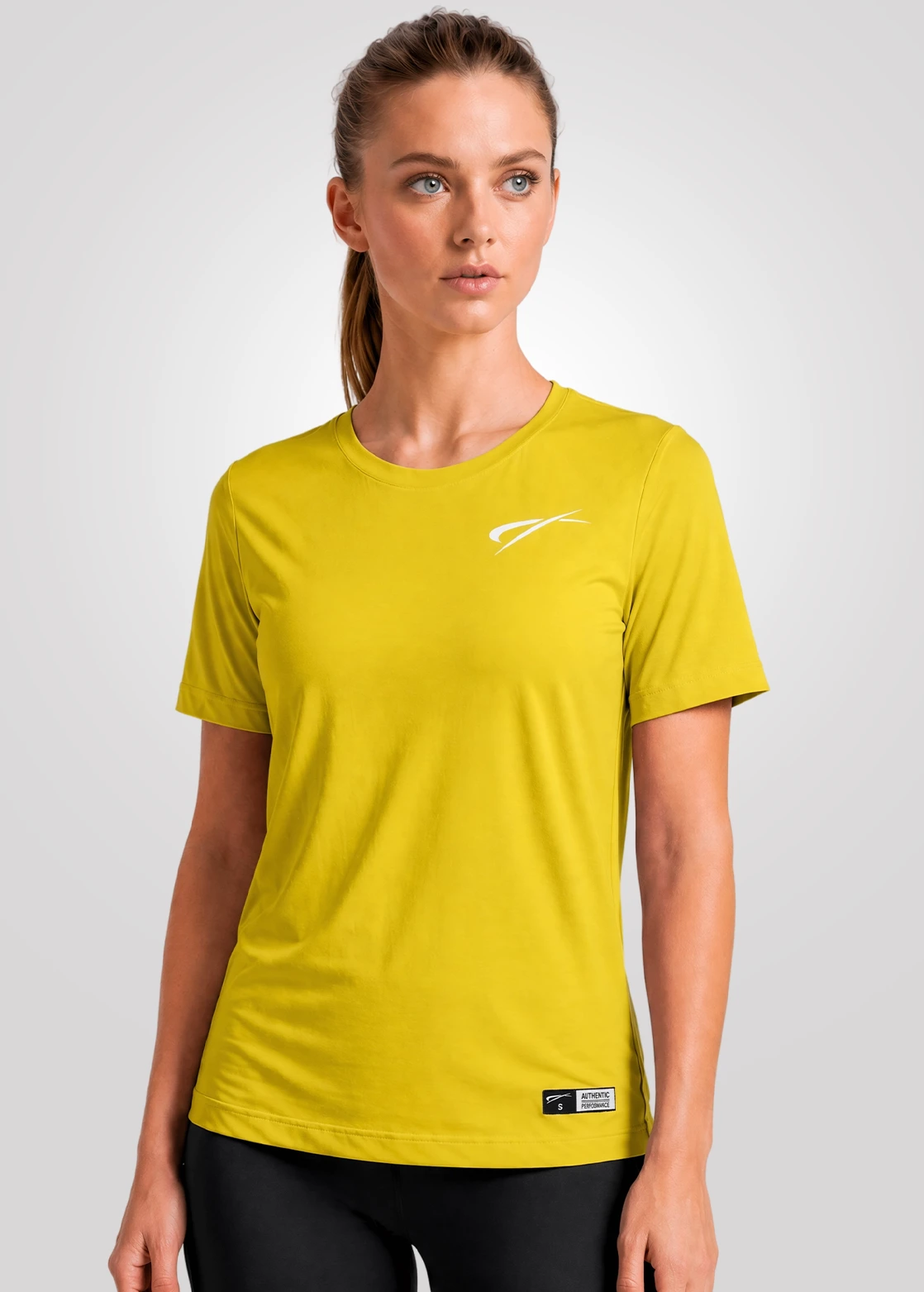 Camiseta Poliamida Furadinha Feminino Treino - Amarelo