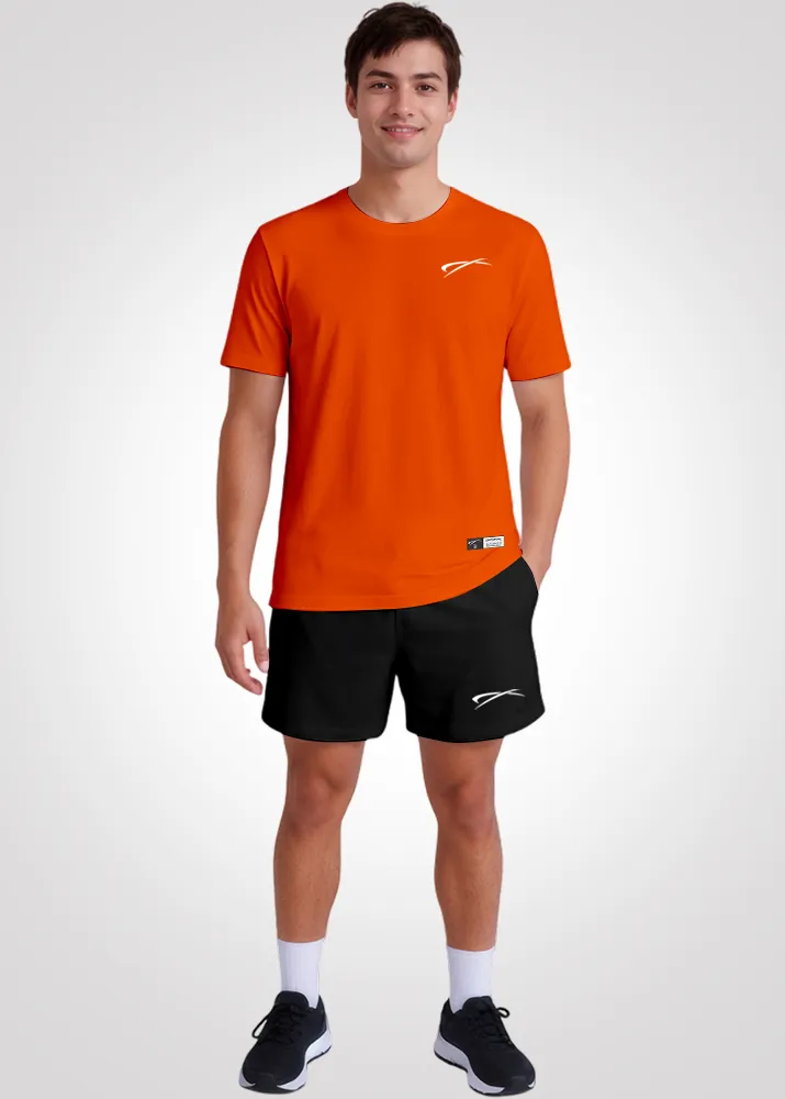 Camiseta Poliamida Furadinha Masculina Treino - Laranja