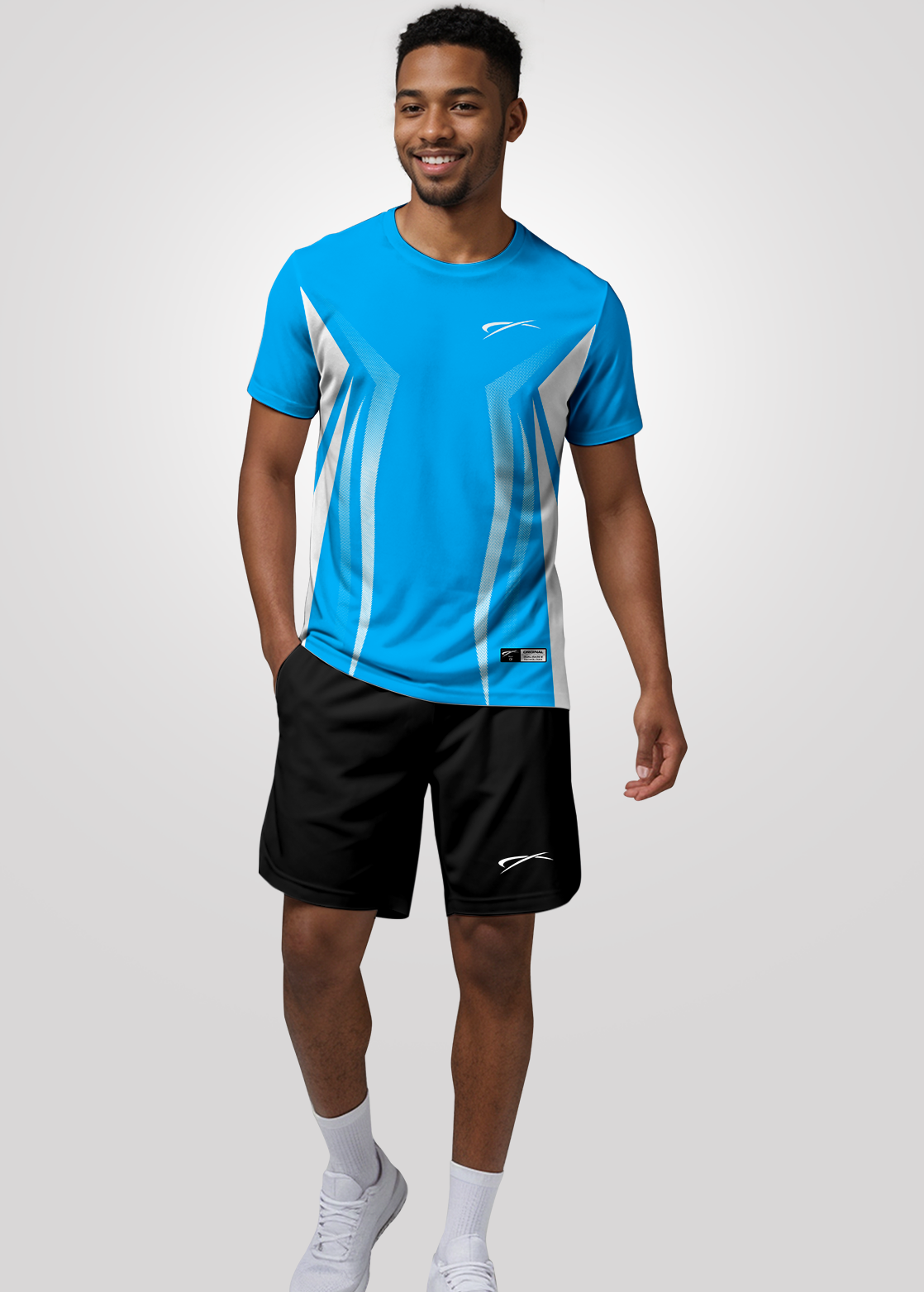Camisa de Treino Unissex em Aeroflex - Azul