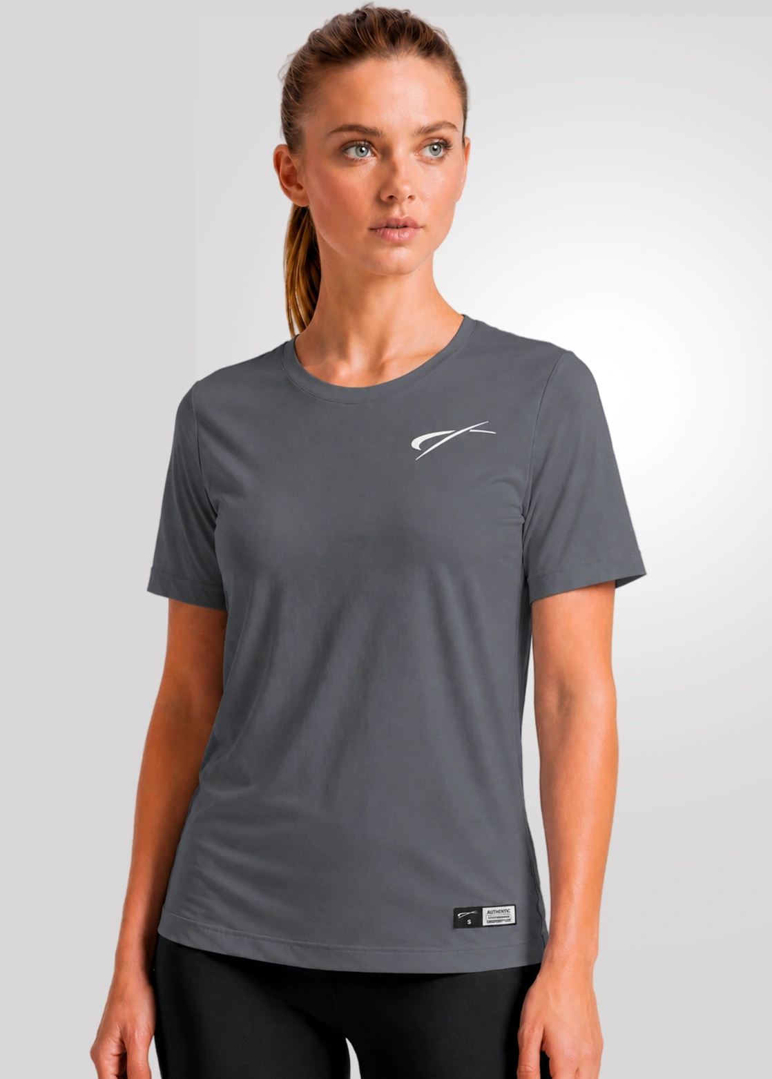 Camiseta Poliamida Furadinha Feminino Treino - Cinza