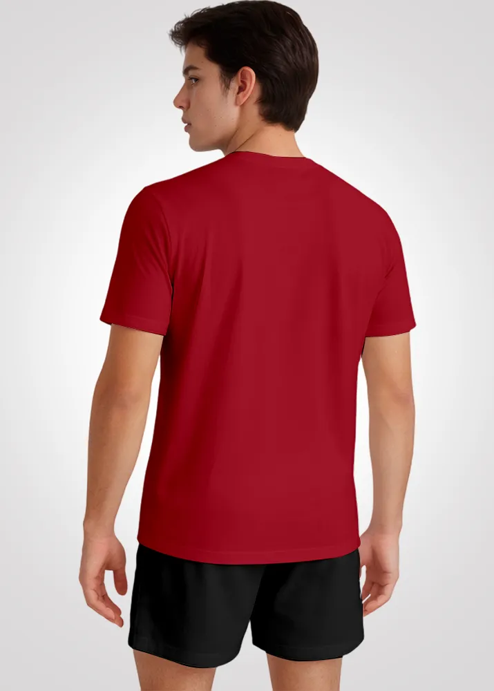 Camiseta Poliamida Furadinha Masculina Treino - Vermelho