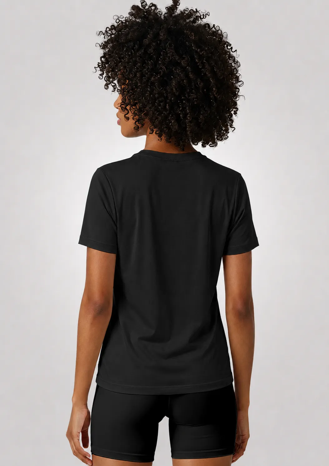 Camiseta Poliamida Crepe Feminina Treino - Preto