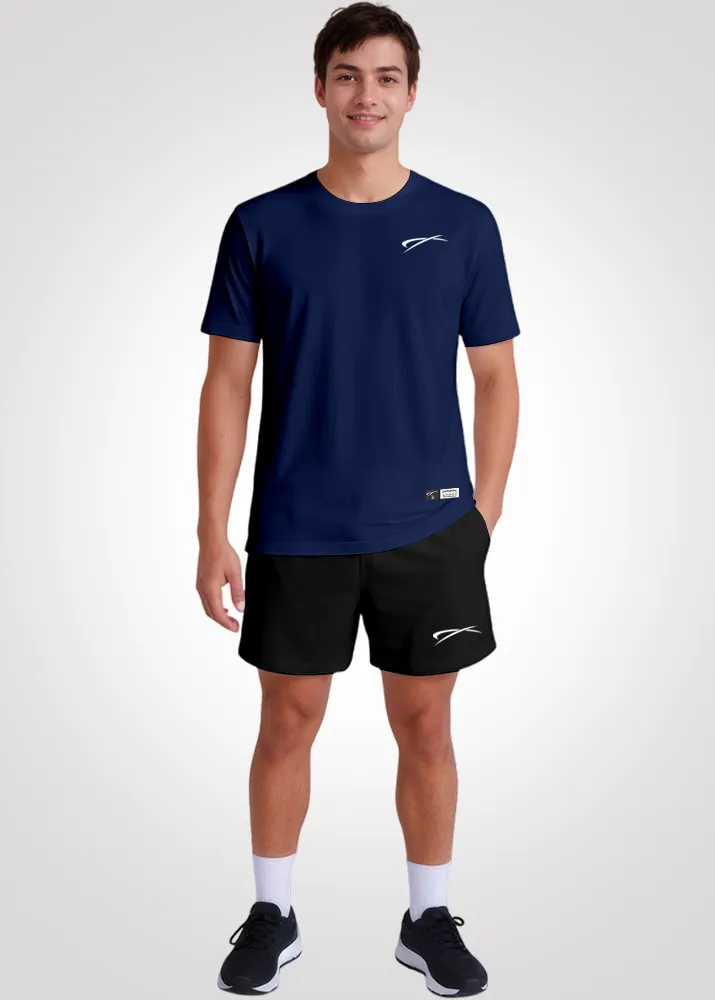 Camiseta Poliamida Furadinha Masculina Treino - Azul Escuro Midnight