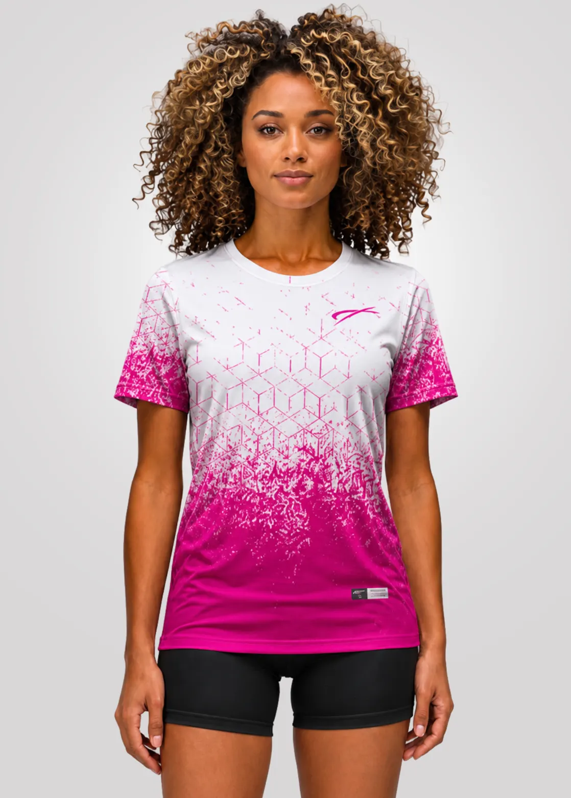 Camiseta Aeroflex Dry Fit Feminina Treino Proteção UV Pulse Bloom - Branco