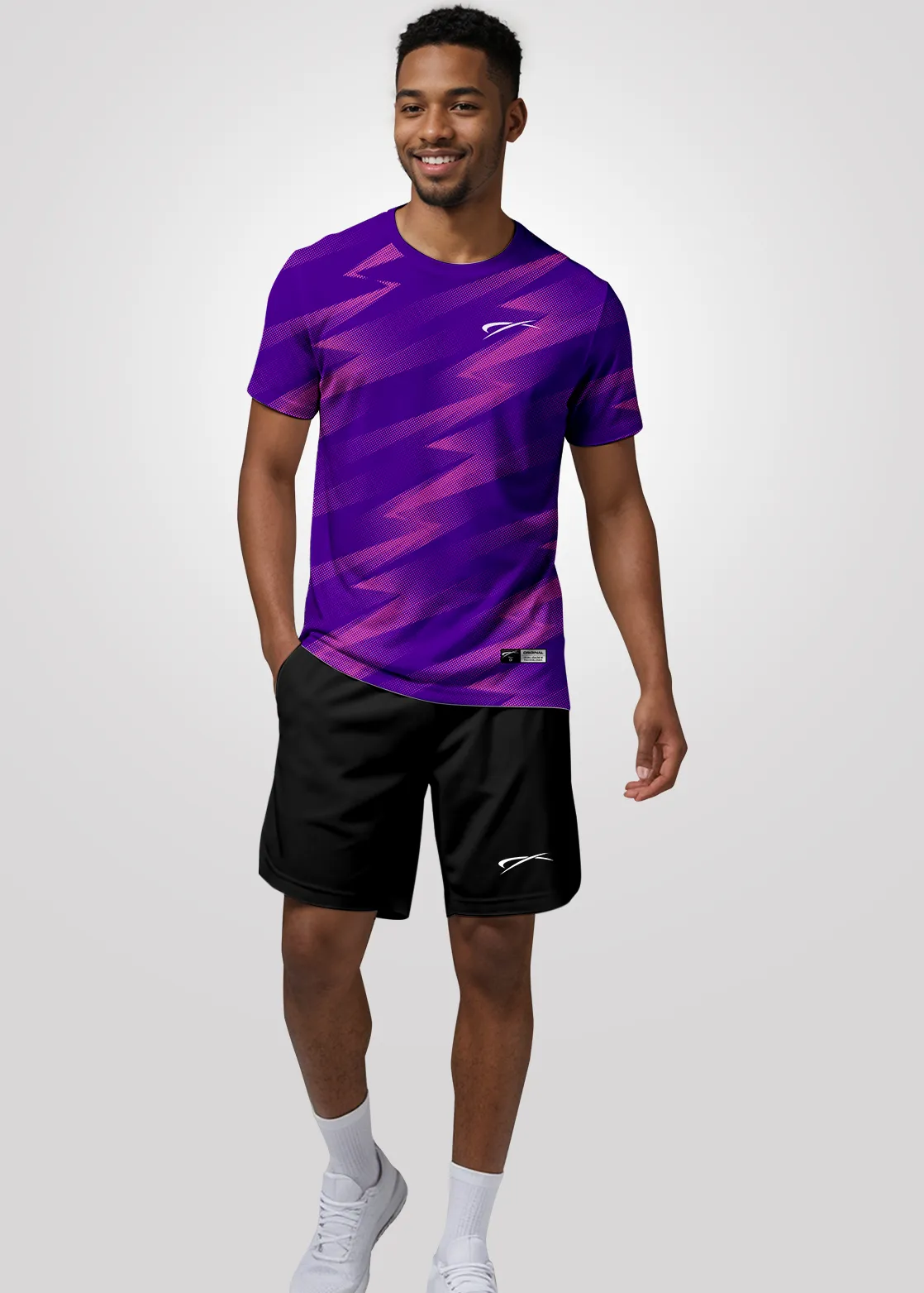 Camiseta Aeroflex Dry Fit Masculina Treino Proteção UV Motion Glide - Branco