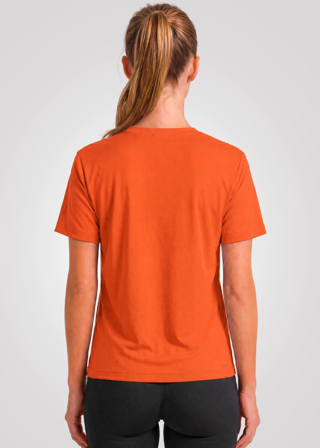 Camiseta Poliamida Furadinha Feminino Treino - Laranja