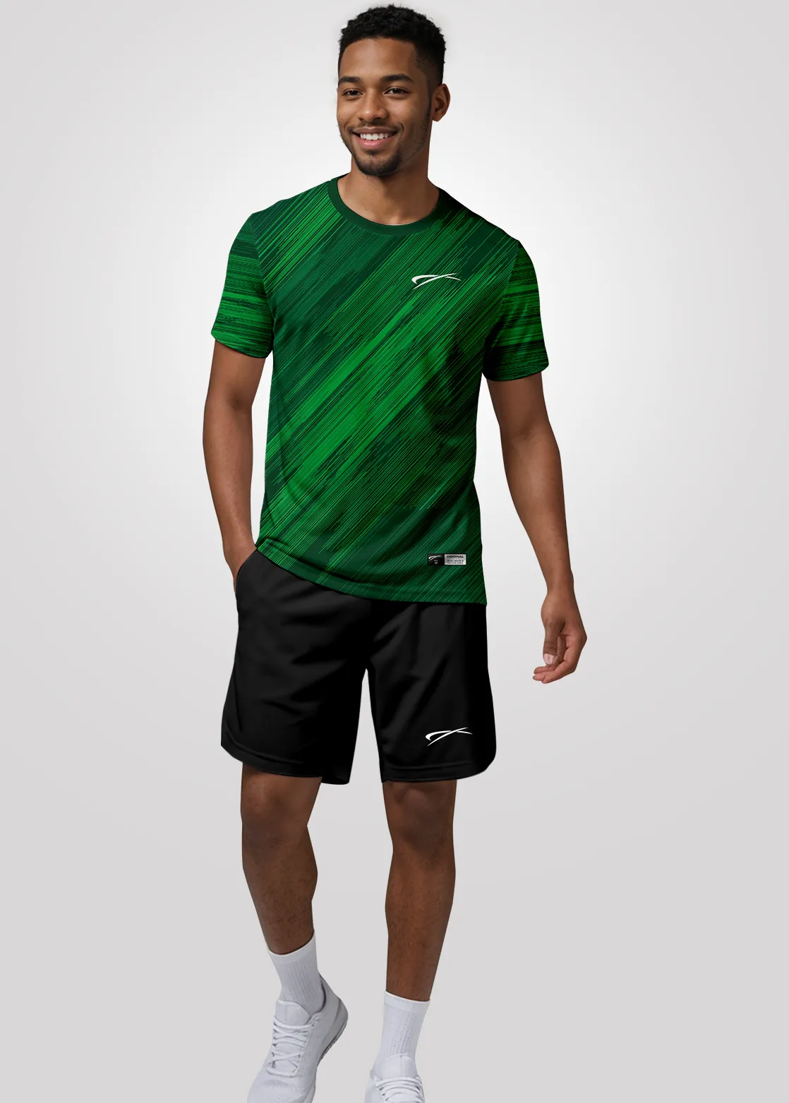 Camiseta Aeroflex Dry Fit Masculina Treino Proteção UV Motion Forest - Branco