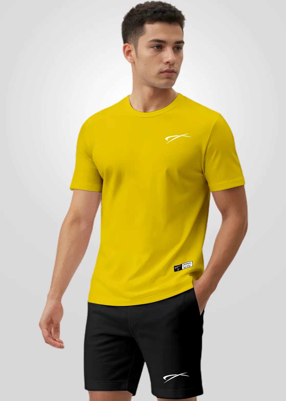 Camiseta Poliamida Crepe Masculina Treino - Amarelo
