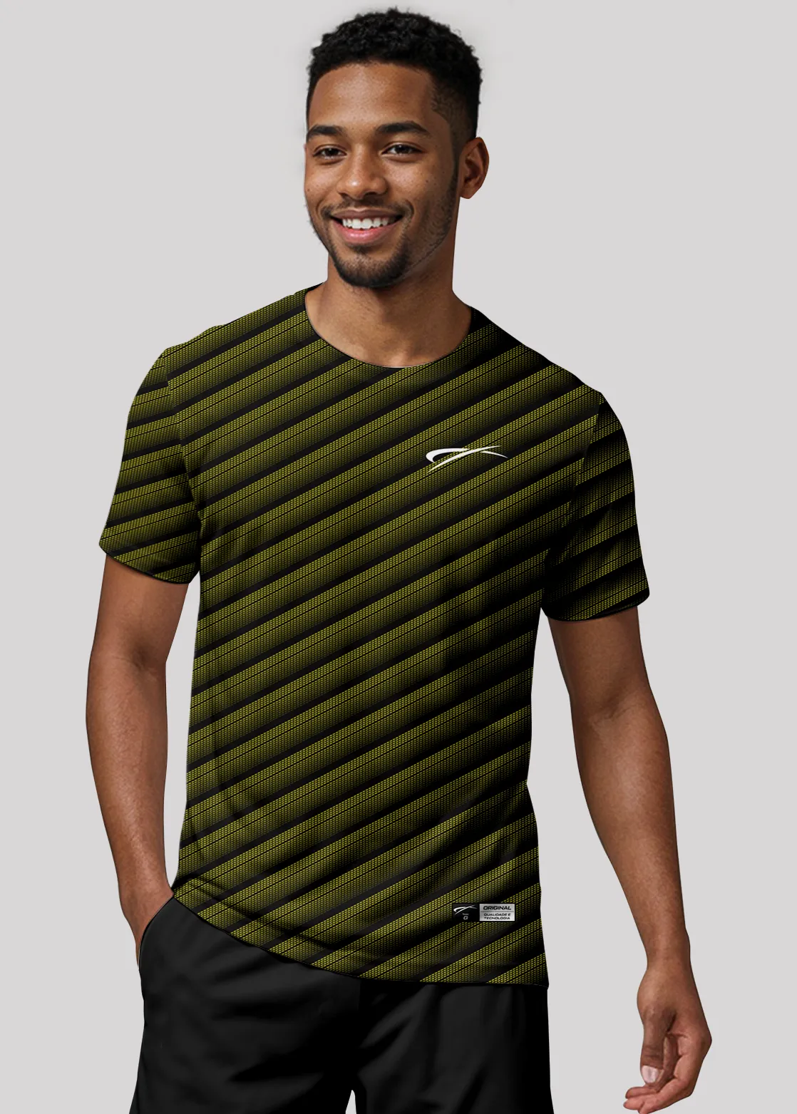 Camiseta Aeroflex Dry Fit Masculina Treino Proteção UV Titan Atlas - Branco