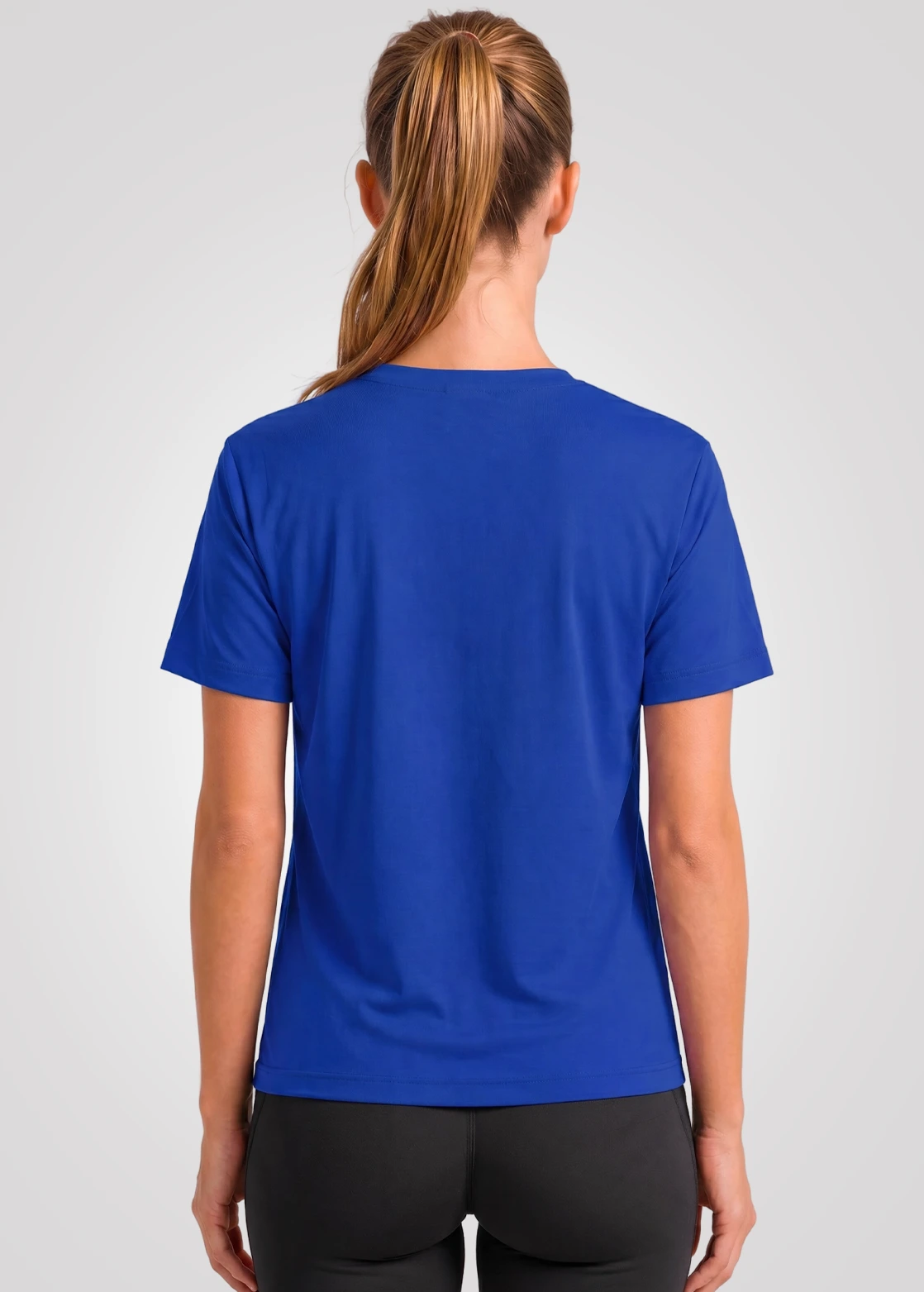Camiseta Poliamida Furadinha Feminino Treino - Azul Midnight