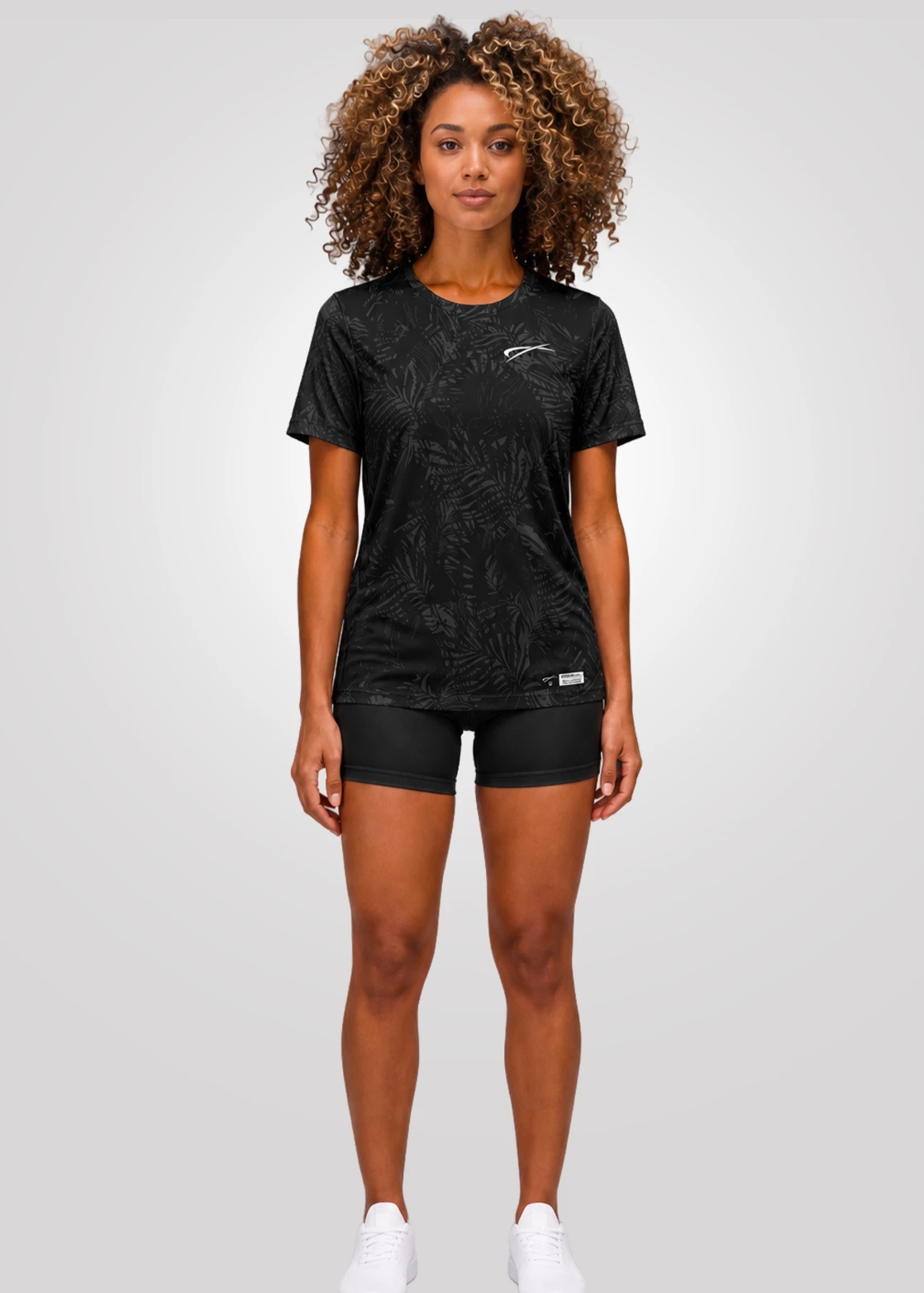 Camiseta Aeroflex Dry Fit Feminina Treino Proteção UV Phantom Noir