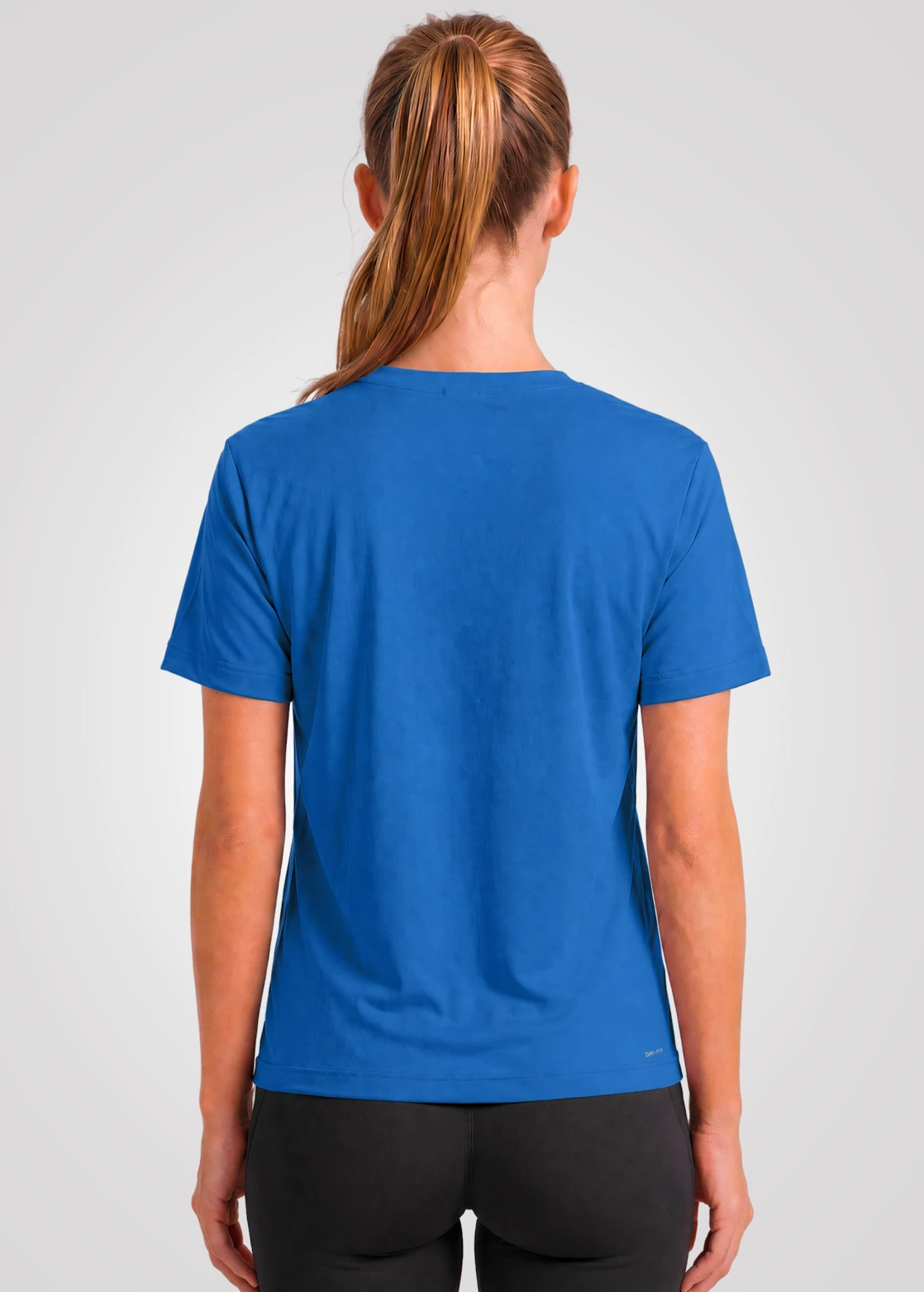 Camiseta Poliamida Furadinha Feminino Treino - Azul