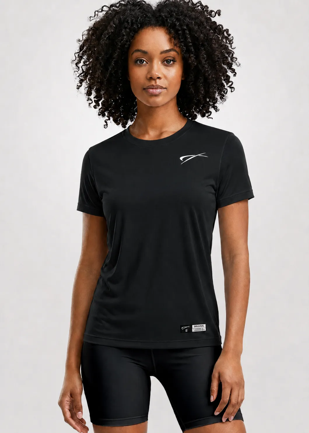 Camiseta Poliamida Crepe Feminina Treino - Preto