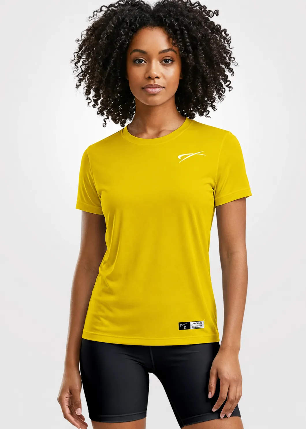 Camiseta Poliamida Crepe Feminina Treino - Amarelo