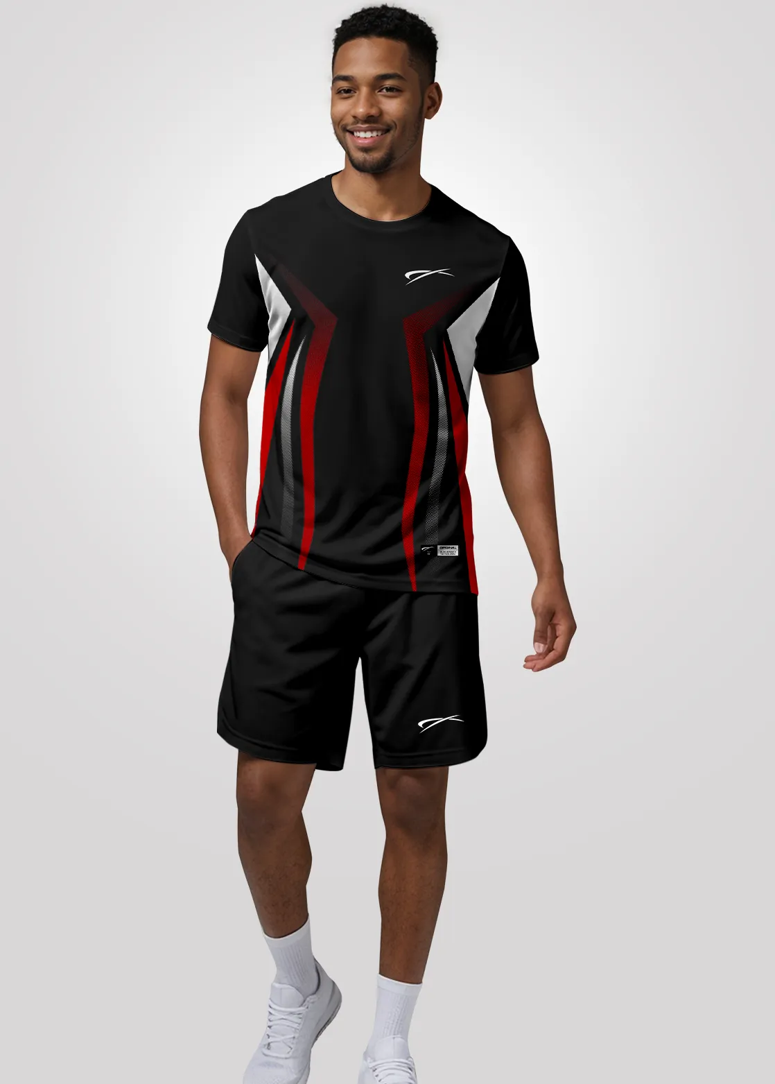 Camiseta Aeroflex Dry Fit Masculina Treino Proteção UV Velocity Vector - Branco