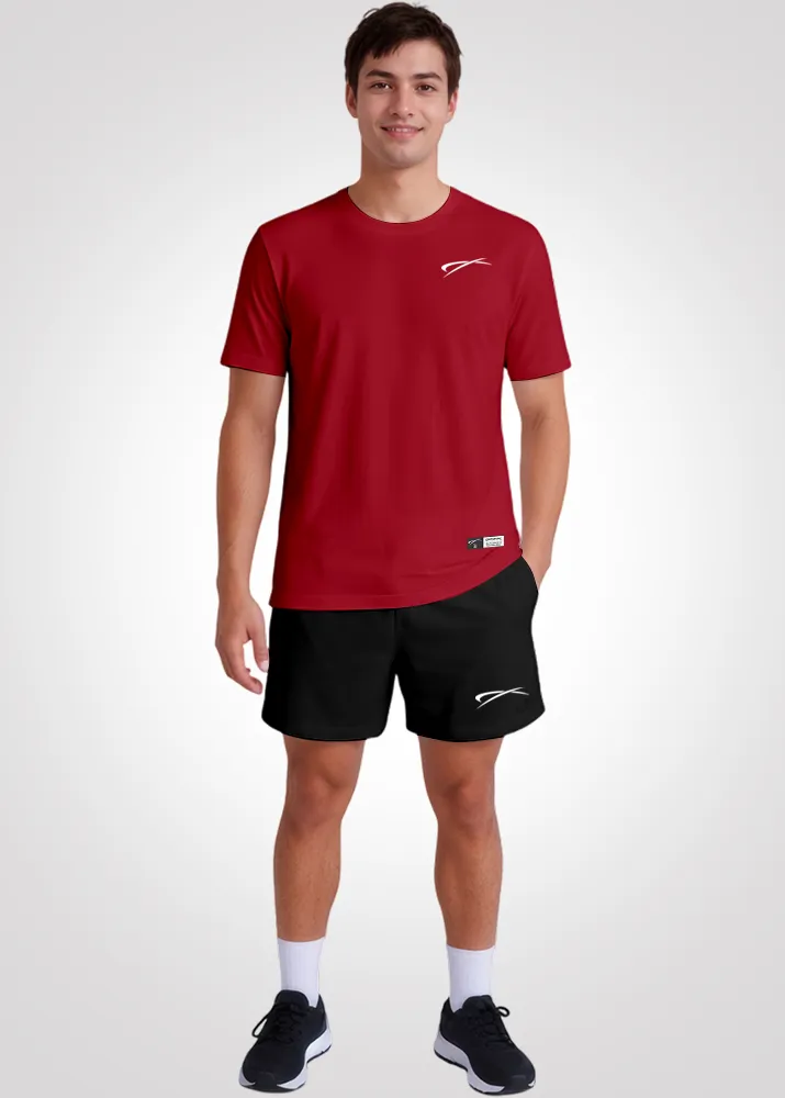 Camiseta Poliamida Furadinha Masculina Treino - Vermelho