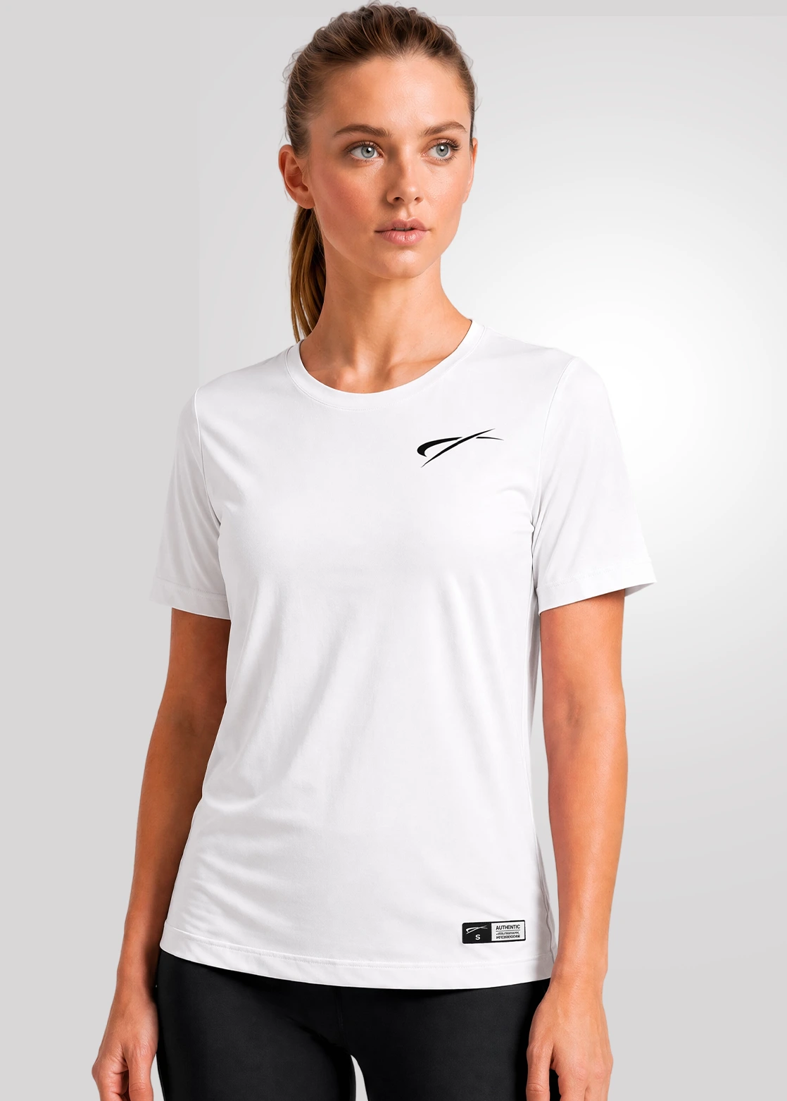 Camiseta Poliamida Furadinha Feminino Treino - Branco