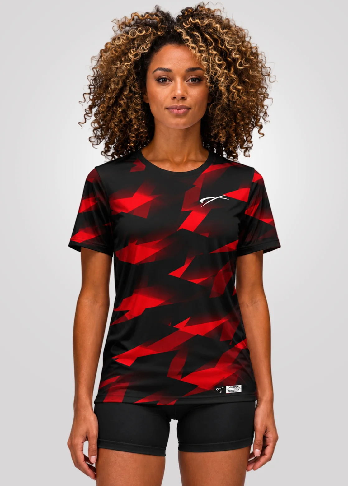 Camiseta Aeroflex Dry Fit Feminino Treino Proteção UV Storm Camo - Branco