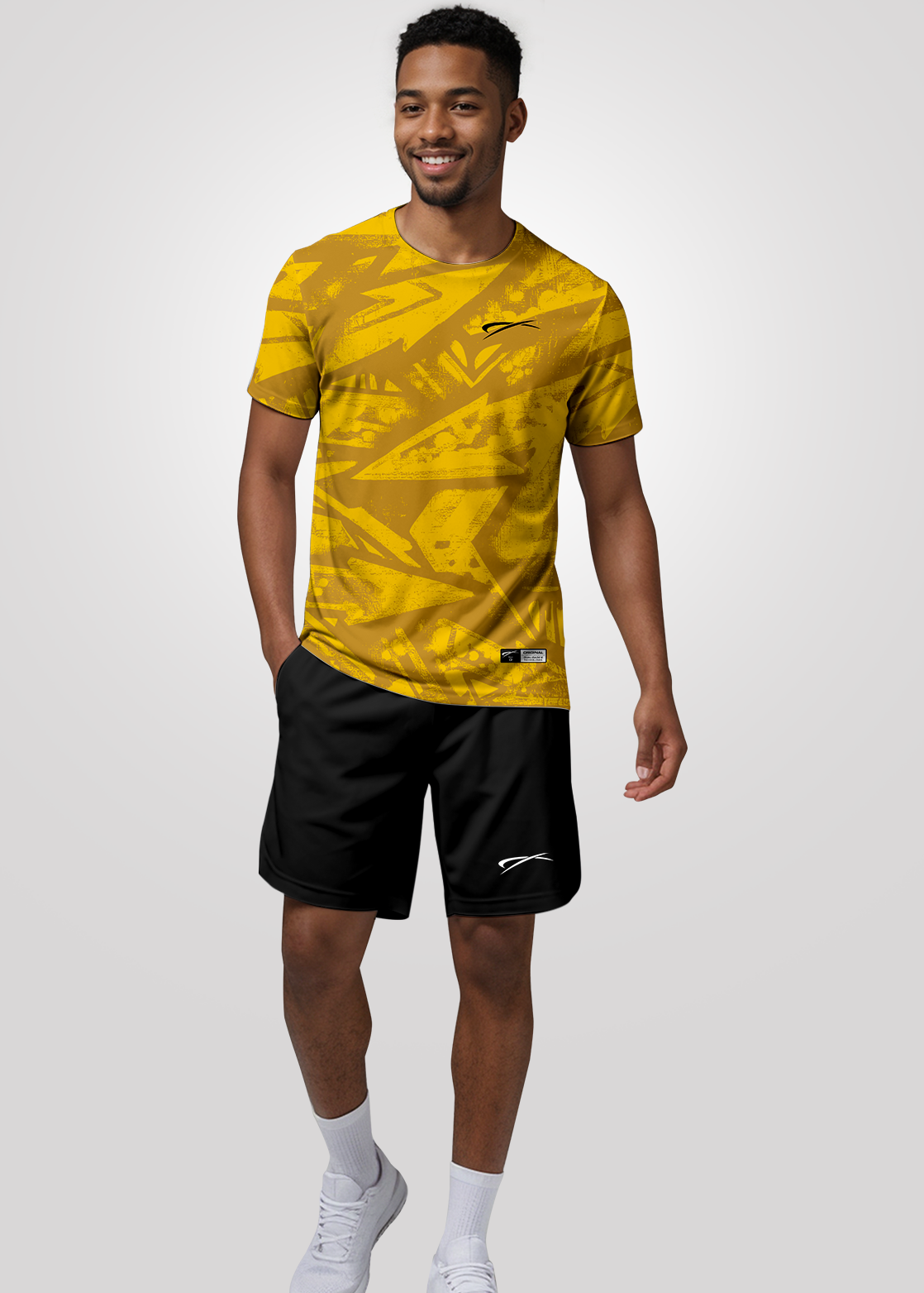 Camisa de Treino Unissex em Aeroflex - Amarelo