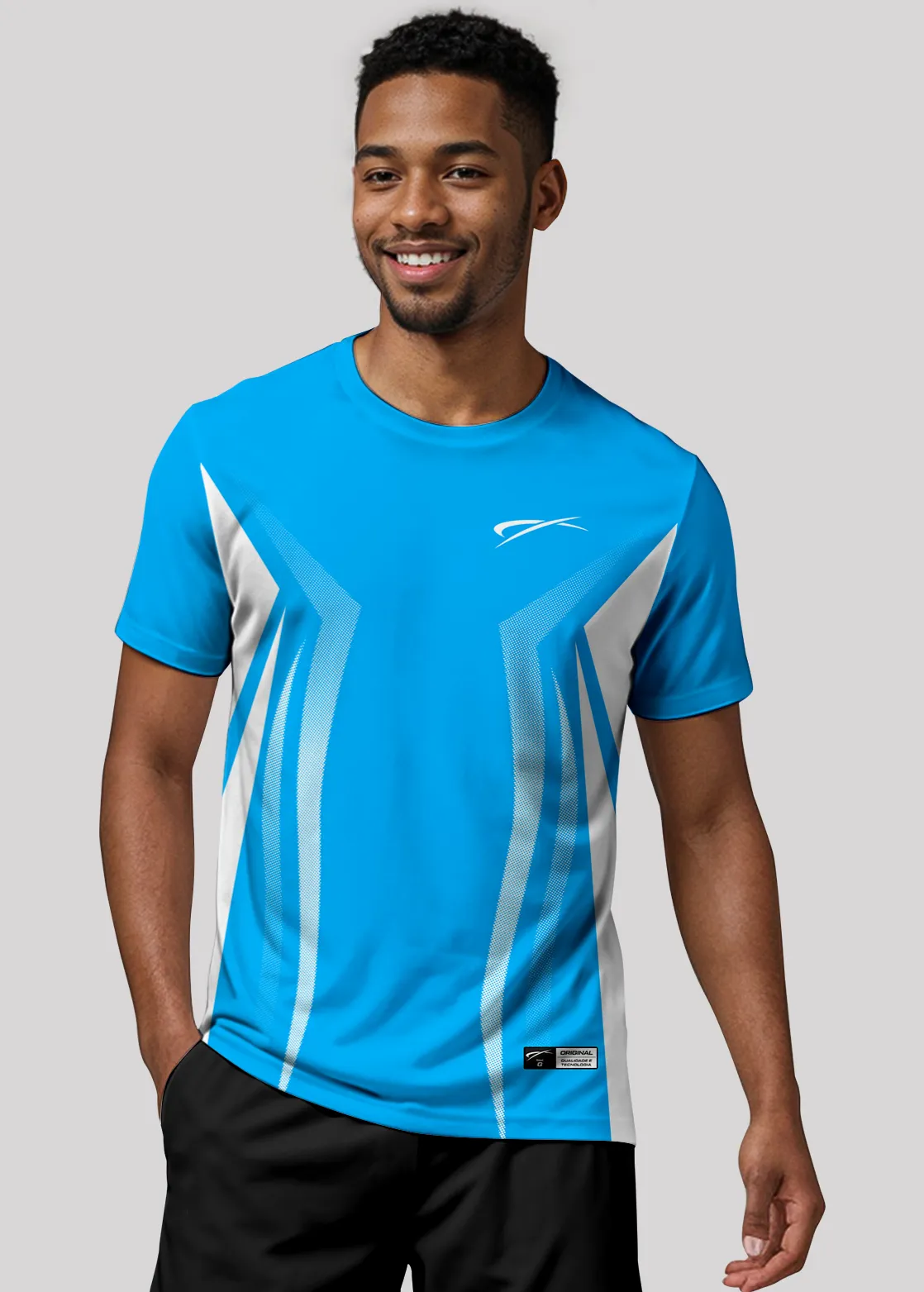 Camiseta Aeroflex Dry Fit Masculina Treino Proteção UV Velocity Stream