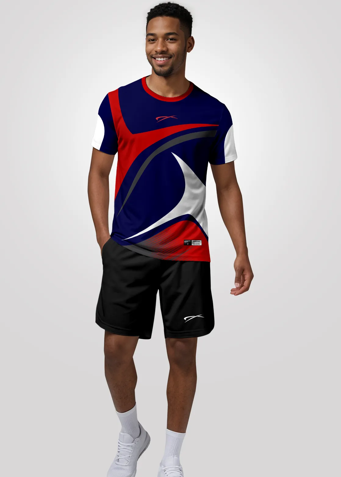 Camisa de Treino Unissex em Aeroflex - Azul escuro