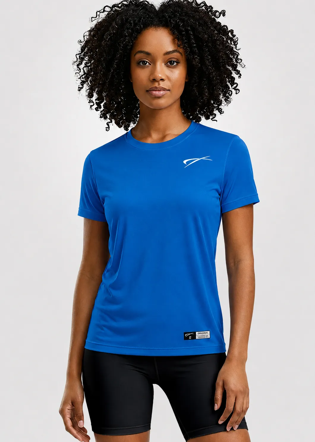 Camiseta Poliamida Crepe Feminina Treino - Azul