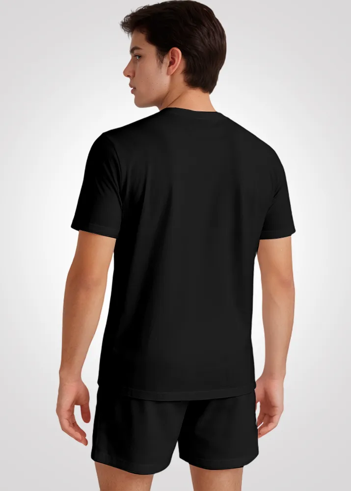 Camiseta Poliamida Furadinha Masculina Treino - Preto