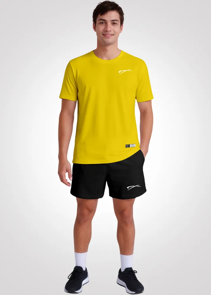 Camiseta Poliamida Furadinha Masculina Treino - Amarelo