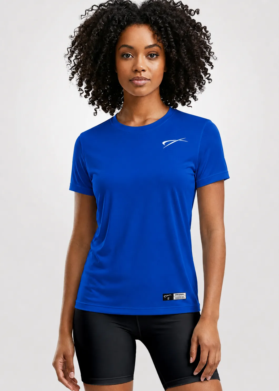 Camiseta Poliamida Crepe Feminina Treino - Azul Midnight
