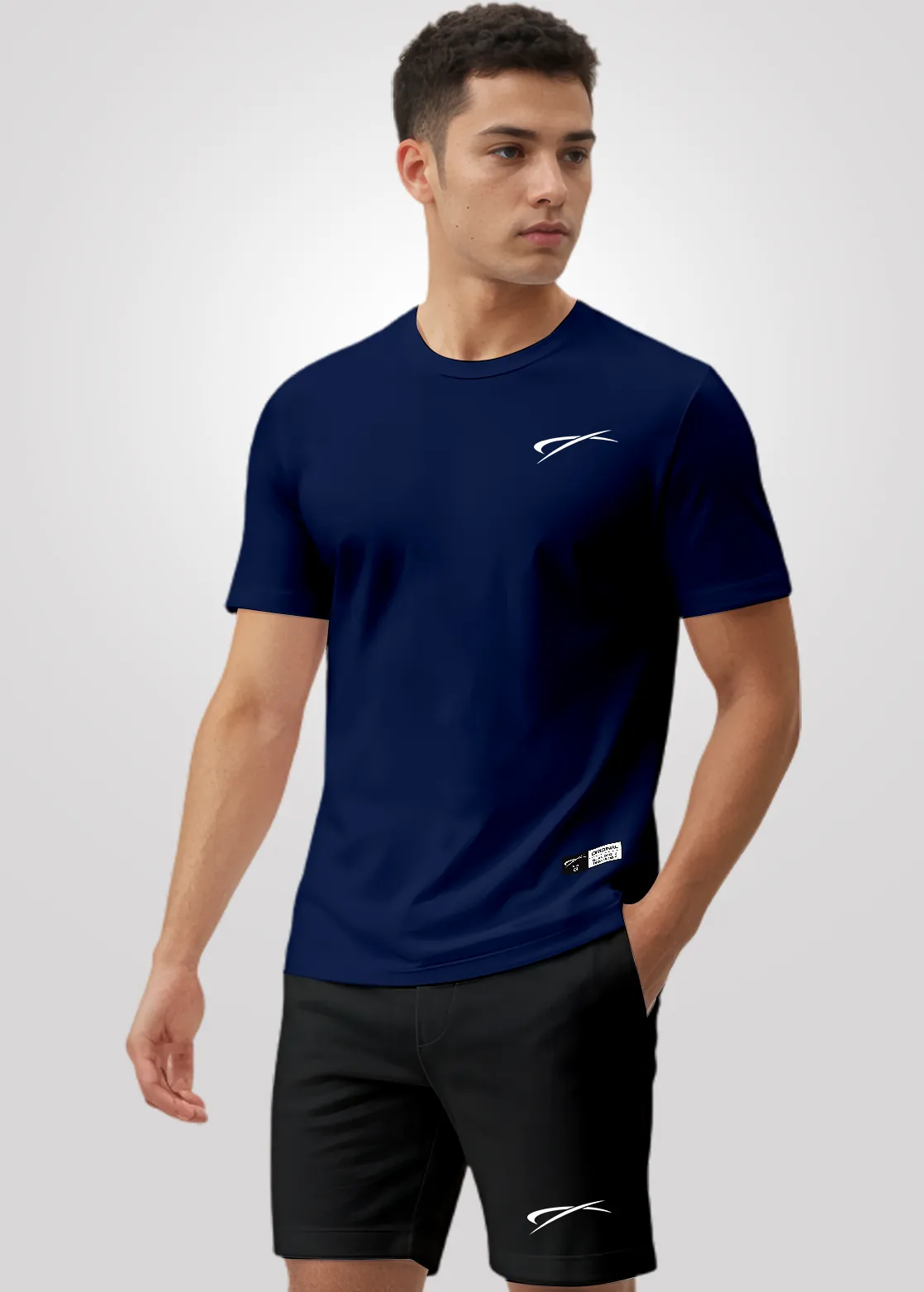 Camiseta Poliamida Crepe Masculina Treino - Azul Escuro Midnight