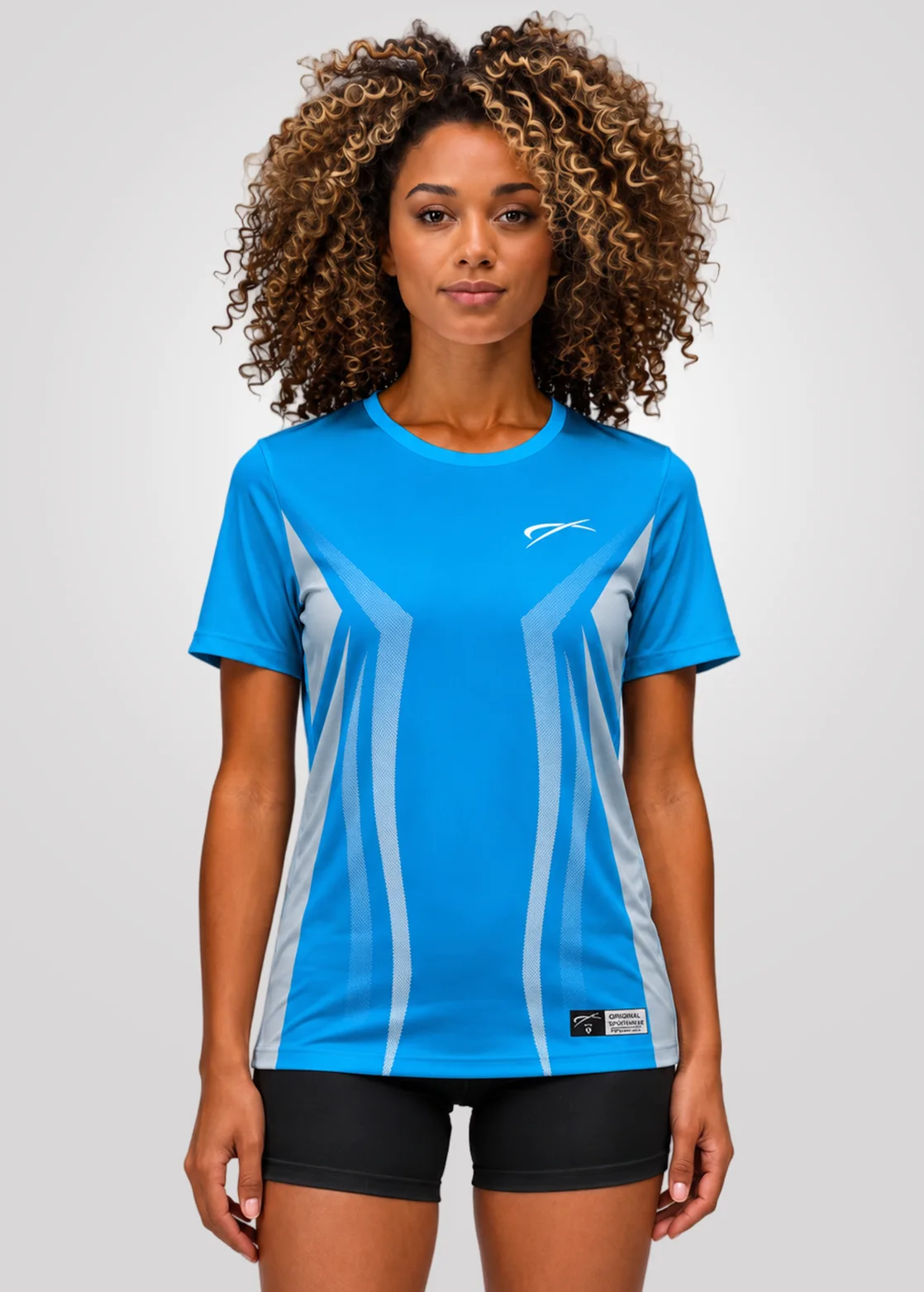 Camiseta Aeroflex Dry Fit Feminina Treino Proteção UV Velocity Stream - Branco